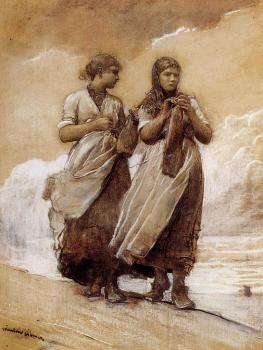 溫斯洛 荷默 Fishergirls on Shore Tynemouth